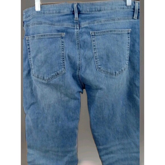 LOFT 16 33 Velvet Stripe Skinny Jeans Raw Hem Y2K Balletcore Soft Grunge - Picture 6 of 10